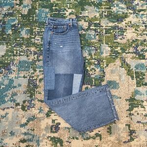 Stylish Blue Women's Patchwork Jeans